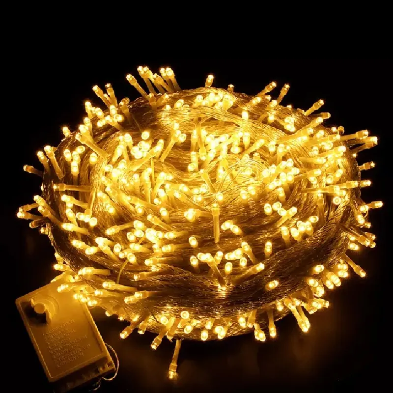 GuirlanGuirlande Lumineuse LED jaune Intérieure et Extérieure Alimentée avec Prise